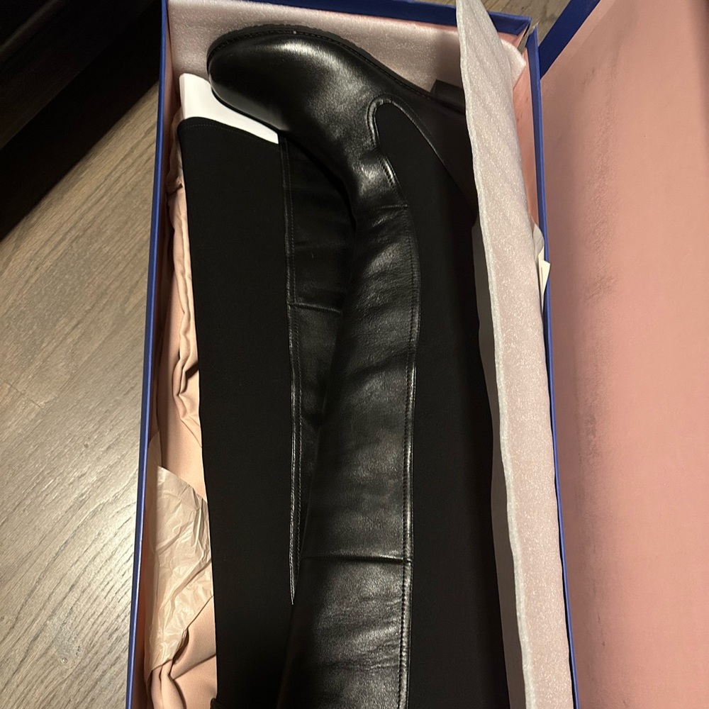 Stuart Weitzman Langdon Leather Over-The-Knee Boot size 9.5